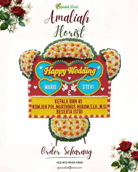 Papan Bunga Pernikahan Kayubihi